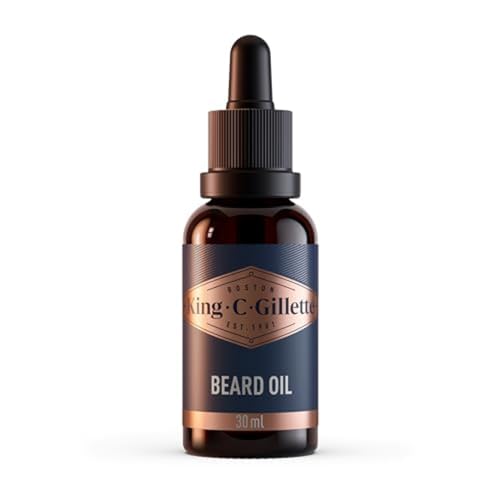 King C. Gillette Beard Oil for Men - Argan, Jojoba, Avocado, Macadamia Seed and Almond Oils - Moisturize and Soften Beard