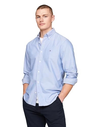 Tommy Hilfiger Men's Heritage Oxford Solid Regular Long Sleeve Shirts