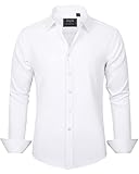 J.VER Men's Dress Shirts Solid Long Sleeve Stretch...