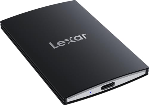 Lexar 4TB SL500 Portable SSD, Up to 2000MB/s Read, Compatible w/Type-C Laptops, iPhone 15, Smartphones, Tablets, PS5, Xbox, USB 3.2 Gen 2x2, Slim and Lightweight, External SSD (LSL500X004T-RNBNU)