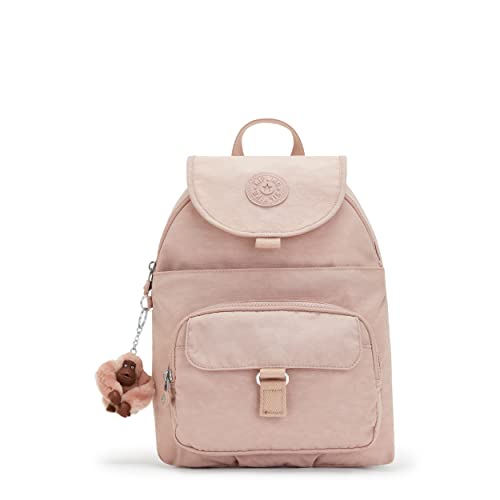 Kipling Women's Queenie Backpack, Adjustable Backpack Straps, Monkey Keychain, Key Clasp, Top Carry Handle