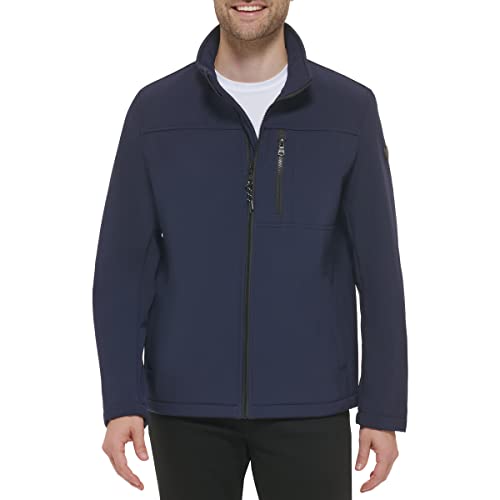 Calvin Klein Men's Water Resistant, Windbreaker Jackets for Men (Standard and Big and Tall), New Navy, Medium