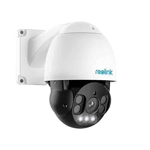 REOLINK 4K PTZ Outdoor Camera, PoE IP Home Security Surveillance, 5X Optical Zoom Auto Tracking, Spotlights Color Night Vision, Two Way Talk, Up to 256GB microSD Card (Not Included), RLC-823A