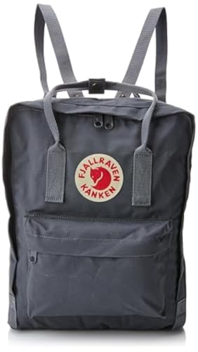 Fjällräven Kånken Unisex Travel Backpack - Side Slip Pocket - Adjustable Shoulder Straps - Dual Top Handles Super Grey One Size One Size