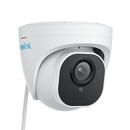 REOLINK 4K Security Camera Outdoor System, IP PoE Dome Surveillance Camera with Human/Vehicle Detection, 100Ft 8MP IR Night Vision, Work with Smart Home, Timelapse, Up to 256GB SD Card, RLC-820A