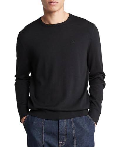 Calvin Klein Men's Extra Fine Merino Wool Sweater Black