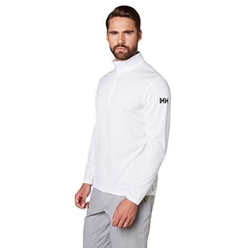 Helly-Hansen Mens Helly Tech Half-Zip Long Sleeve Shirt, 001 White, Medium