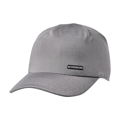 MISSION Cooling Sprint Hat, Charcoal - Unisex Running Hat for Men & Women - Lightweight, Flexible Fit - Cools Up to 2 Hours - UPF 50 Sun Protection - Machine Washable