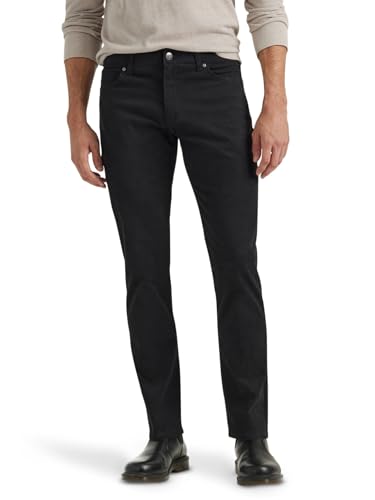 Lee Men's Extreme Motion Straight Taper Jean Black 30W x 30L