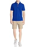 Nautica mens Short Sleeve Solid Stretch Cotton Pique Polo Shirt, Bright Cobalt, Large US