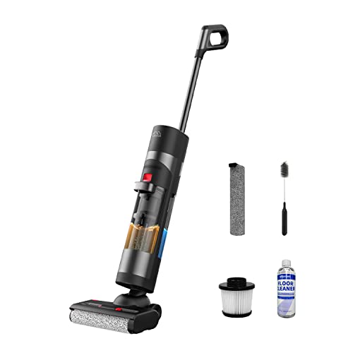 JONR Wet Dry Vacuum Cleaner for Multi-Surface Cleaning, Lightweight Cordless Hardwood Floors Cleaner with Self-Cleaning System