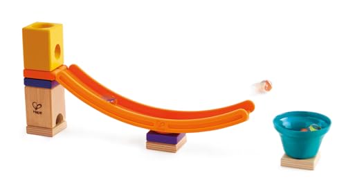 Hape Quadrilla Mega Skatepark Marble Run Attachment, 17 Pieces, Multicolor