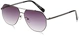 Kenneth Cole New York Men's Pilot Sunglasses, Matte Gunmetal/Smoke Mirror, 59mm