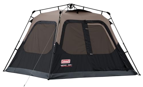 Coleman Instant Cabin Tent with 1-Minute Setup, 4/6/8/10 Person Instant Tent with Weatherproof Floor, Pre-Attached Poles, Air Vent, & Carry Bag