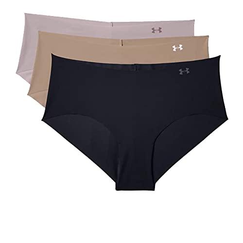 Under Armour Women's Pure Stretch Hipster 3-Pack , Black (004)/Dash Pink , Medium