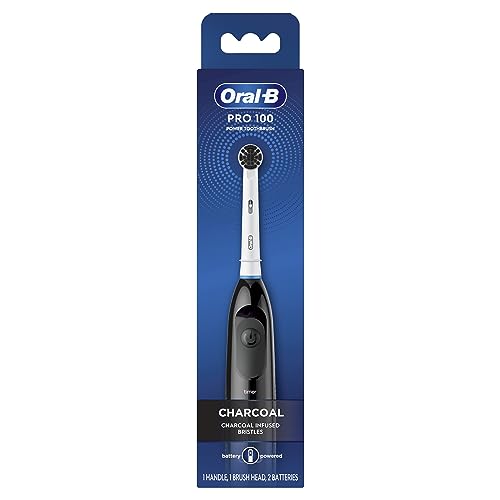 Oral-B Pro 100 Charcoal, Battery Powered Electric Toothbrush, Black