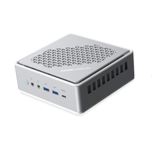 COOFUN Mini PC EliteMini HX90 AMD Ryzen 9 5900HX 8 Cores 16 GB RAM 512 GB PCIe SSD,Support 2X 2.5 inch HDD, 2X HDMI / 2X DisplayPort, 1x 2.5G RJ45, 5X USB 3.0,1x USB-C, 2X Line Out, 2X MIC