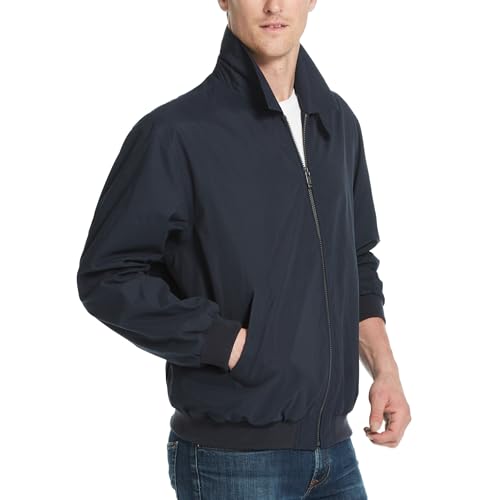 Weatherproof Original Mens Golf Jacket (Mens Windbreaker) Classic Mens Light Jacket (Large, Navy)