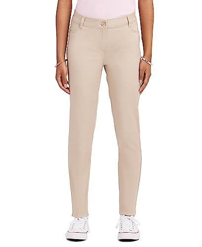 IZOD womens Uniform Stretch Jegging Leggings, Khaki, Large US