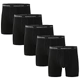 BAMBOO COOL Men's Underwear Boxer Briefs Pack Soft Breathable Long Underwear Boxer Briefs for Men