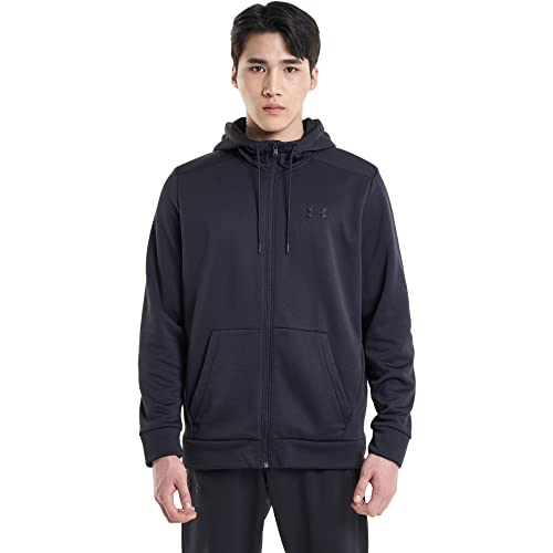 Under Armour Men's ArmourFleece Full Zip Hoodie, (001) Black / / Black, Medium