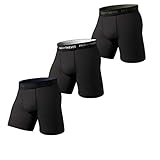 Pair of Thieves Super Fit Men’s Long Boxer Briefs, 2 & 3 Pack Underwear, AMZ Exclusive Black