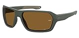 UA Recon Square Sunglasses, Baroque Green Frame w/ Polarized Brown HC Lenses (1374558)