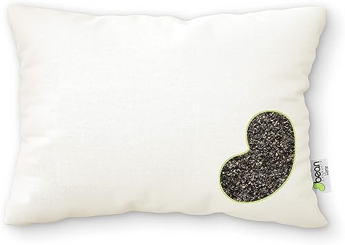 Buckwheat Travel / Toddler Pillow - - Organic Cotton, Vegan, Premium Quality - Made in USA - 13' x 18' -Neck Bed Body Floor Cushion Insert Couch Throw Bolster - Organic Eco Friendly Fabric and Fill