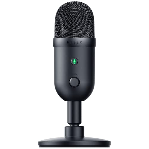 Razer Seiren V2 X USB Condenser Microphone for Streaming and Gaming on PC: Supercardioid Pickup Pattern - Integrated Digital Limiter - Mic Monitoring and Gain Control - Built-in Shock Absorber