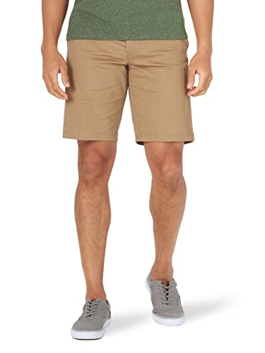 Lee Men's Extreme Motion Flat Front Short, Original Khaki, 30