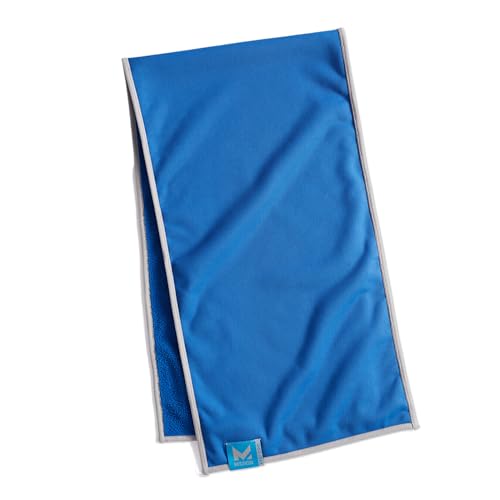 MISSION Dual Action Cooling & Drying Towel, Mission Blue - Cools Up to 6 Hours - Moisture & Sweat Absorbent - UPF 50 Sun Protection - Machine Washable