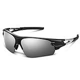 BEACOOL Polarized Running Sunglasses for Men Women Baseball Fishing Cycling Golf Softball Tac Glasses UV400(SILVER2)