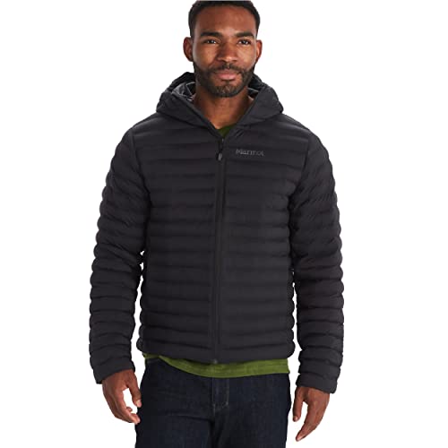 MARMOT Men's Echo Featherless Hoody - Hooded Lightweight Down-Alternative Jacket, Black, Medium