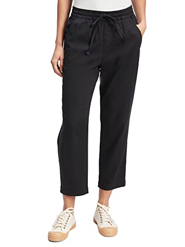 GAP Womens Easy Straight Pull-on Pants, True Black, Medium Short US