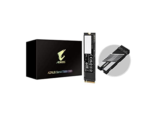 GIGABYTE AORUS Gen4 7300 SSD 1TB PCIe 4.0 NVMe M.2 Internal Solid State Hard Drive with Read Speed Up to 7300MB/s, Write Speed Up to 6000MB/s (AG4731TB)