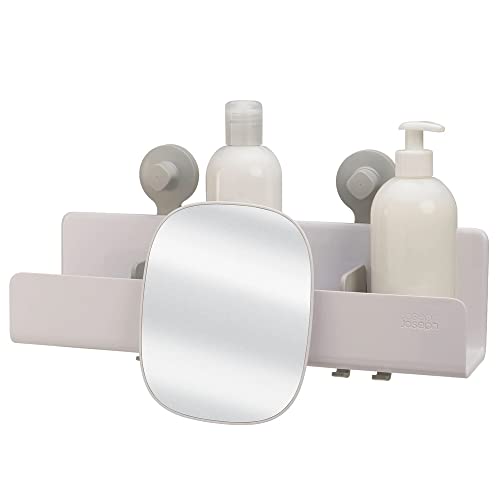 Joseph Joseph EasyStore Shower Caddy with Adjustable Mirror, Large, White