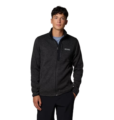 Columbia Men's Sweater Weather Full Zip, Black Heather, Medium