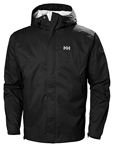 Helly Hansen Men's Loke Waterproof Windproof Breathable Rain Jacket, 990 Black, XX-Large