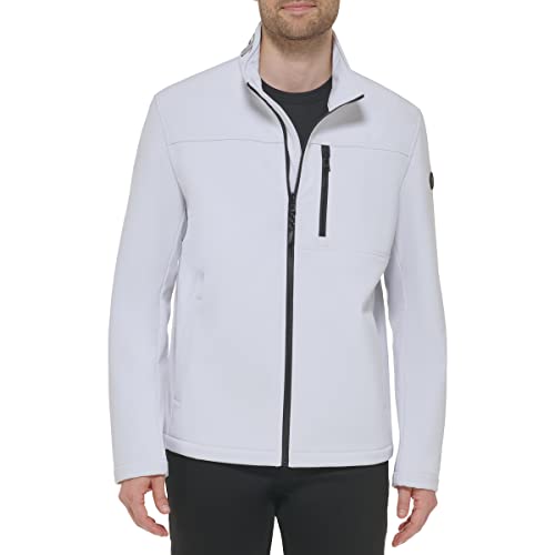 Calvin Klein Men's Water Resistant, Windbreaker Jackets for Men (Standard and Big and Tall), Crisp White, Medium