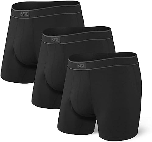 SAXX Underwear Co. Men's Underwear - Ultra Super Soft Boxer Briefs With Built-In Pouch Support - Pack Of 3, Black, Large