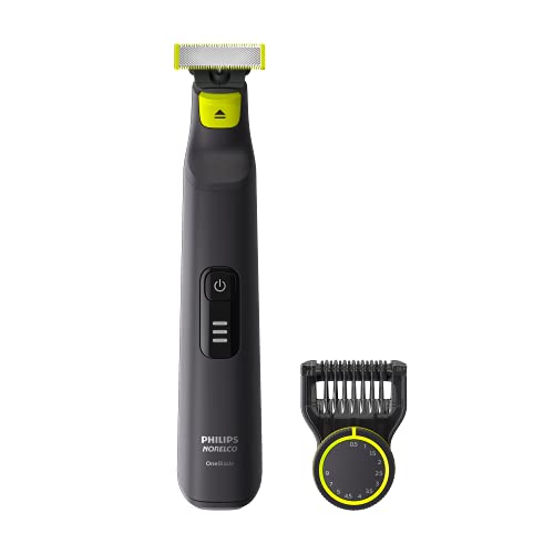 Norelco Philips OneBlade Pro Hybrid Electric Trimmer and Shaver, Black, 2 Piece, QP6530/70, Old Version