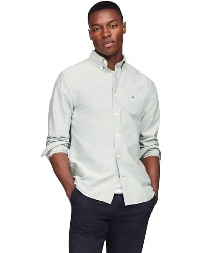 Tommy Hilfiger Men's Heritage Oxford Solid Regular Long Sleeve Shirts