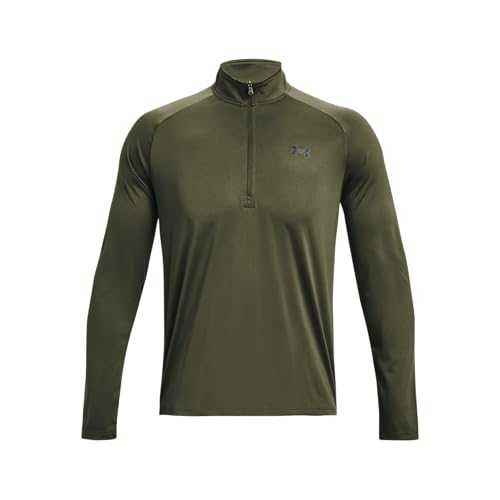 Under Armour Men's Tech 2.0 1/2 Zip-Up T-Shirt , (392) Marine OD Green / / Black, XX-Large