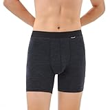 Merino Protect Merino Wool Underwear Men Odor Resistant Boxer Briefs Moisture Wicking Shorts for Long Hiking Flights Black Heather