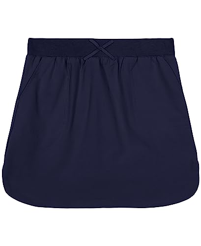 IZOD Girls' School Uniform Pull-On Scooter Skirt, Navy, 4