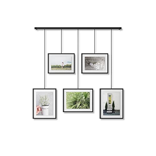 Umbra Exhibit Wall Frame with Metal Rod for Hanging-Rimless Design-Suitable for Living Room