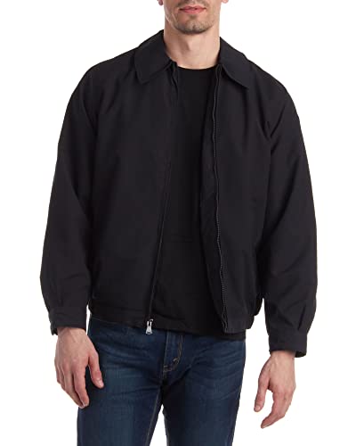 Perry Ellis Men's Golf Jacket - Lightweight Microfiber Water Resistant Windbreaker Jacket for Men with Cinched Waist (S-XL), Size Medium, Black