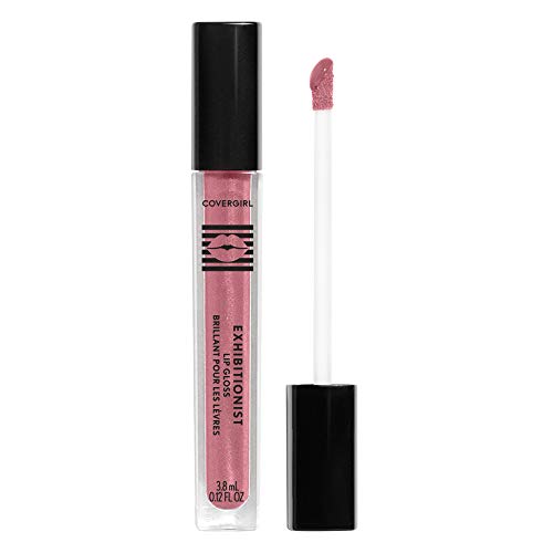 COVERGIRL Exhibitionist Lip Gloss, Short Change, High-Glossy, Cream, 0.99 Fl Oz, Shiny Pink Lip Gloss, Moisturizing Lip Gloss, Intense Hydration, Vibrant, Luscious