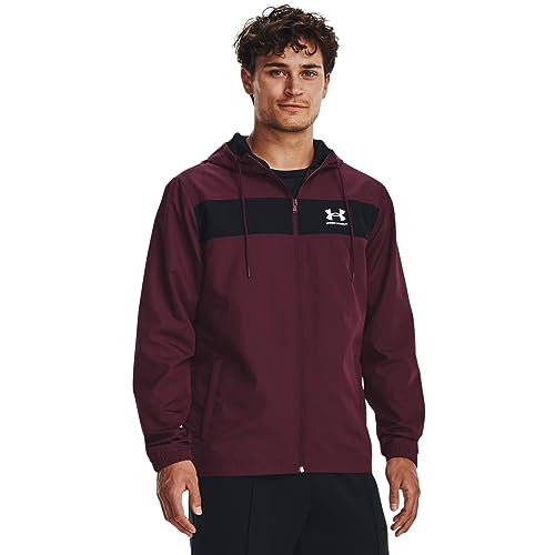 Under Armour Men's Sportstyle Windbreaker, (601) Dark Maroon / / White, Medium