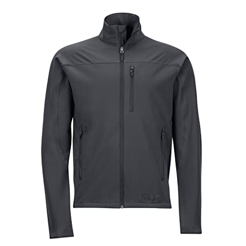 MARMOT Men's Tempo Jacket, Warm Breathable Water-Resistant Softshell, Jet Black, Medium